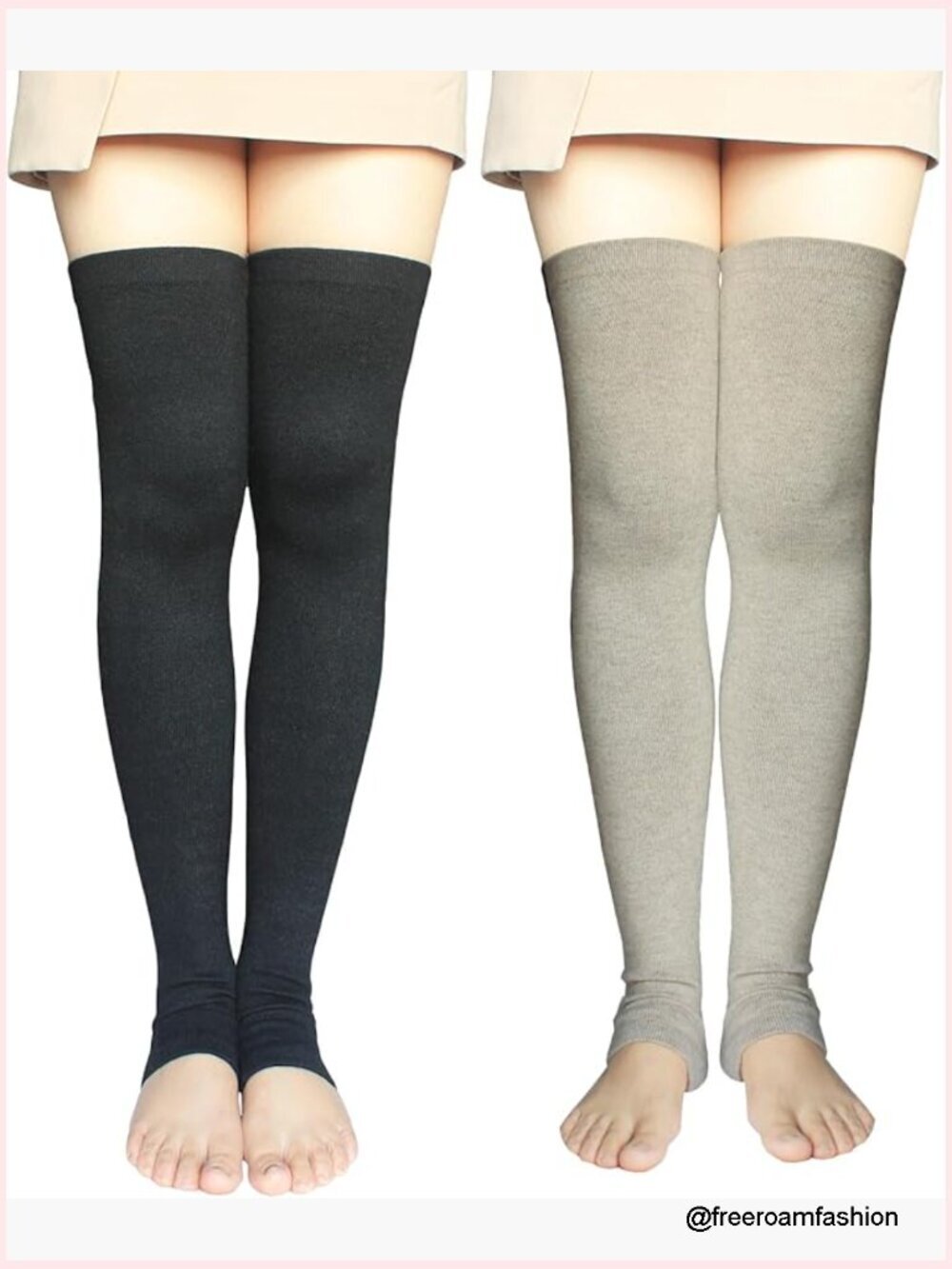 Cashmere Wool Thigh High Leg Warmers, Over Knee Footless Socks, Long Knit Boot